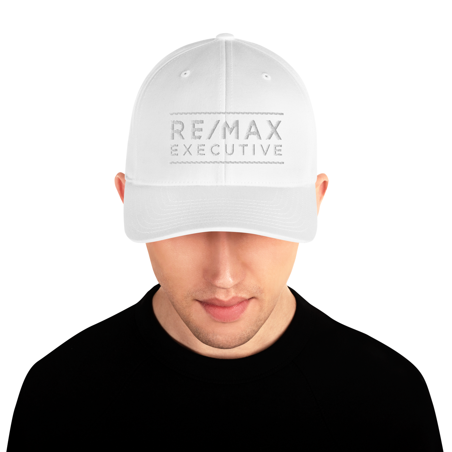 RE/MAX Executive LogoType Structured Twill Cap - White on White