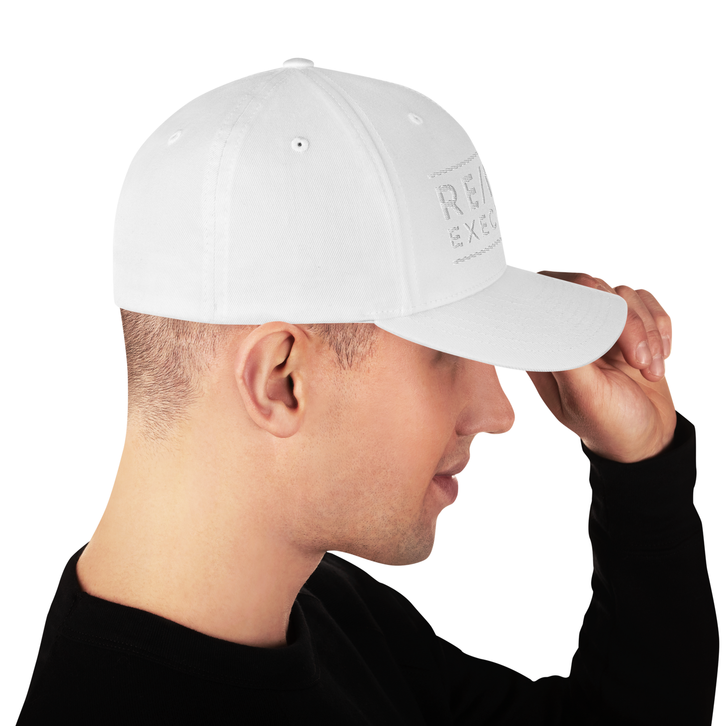 RE/MAX Executive LogoType Structured Twill Cap - White on White